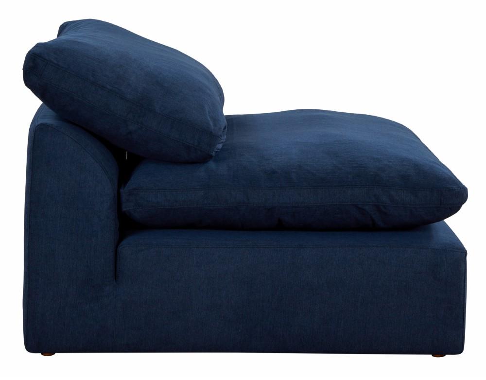 Sunset Trading - Contemporary Puff Collection 44in Square Slipcovered Armless Chair Navy Blue - SU-145837-391049 veiw 4