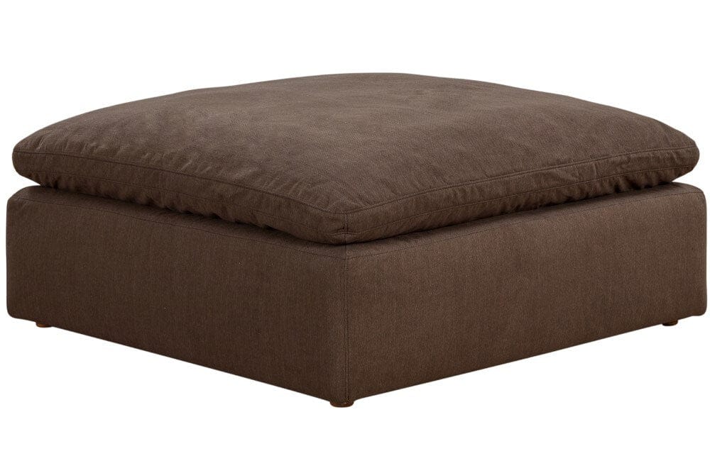 Sunset Trading - Contemporary Puff Collection 44in Square Slipcovered Sectional Modular Ottoman Brown - SU-145830-391088 veiw 3