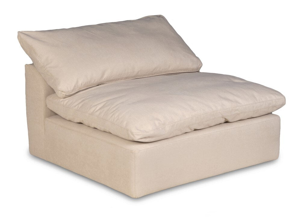 Sunset Trading - Contemporary Puff Collection Slipcover Only for 3PC 132in Sectional Sofa Tan/Beige - SU-1458SC-84-2C-1A veiw 3