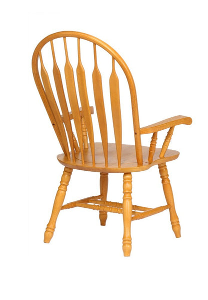 Sunset Trading - Comfort Dining Arm Chair In Light Oak - DLU-4130-LO-A veiw 2