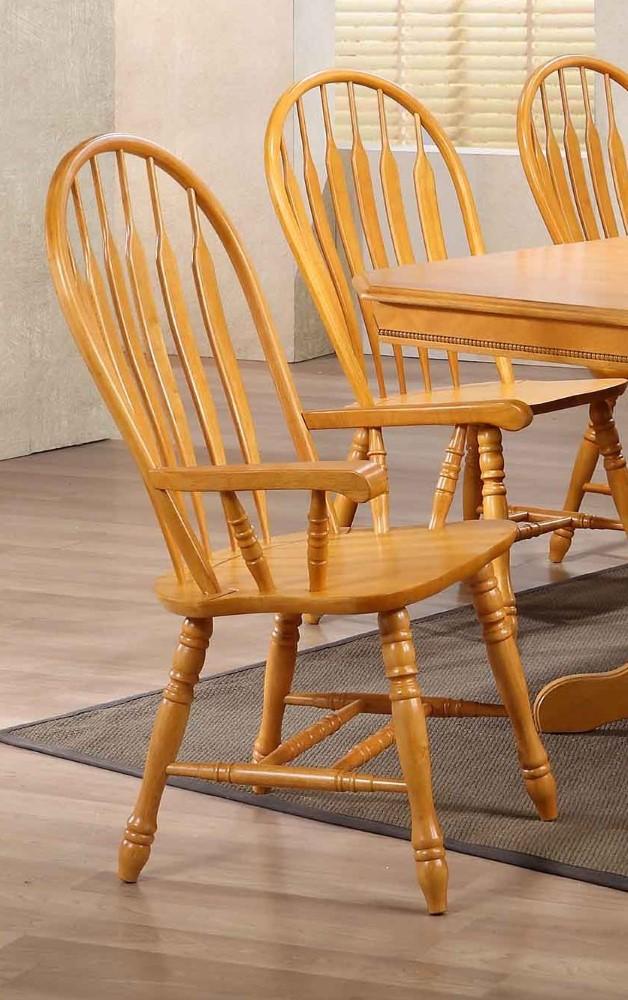 Sunset Trading - Comfort Dining Arm Chair In Light Oak - DLU-4130-LO-A veiw 3