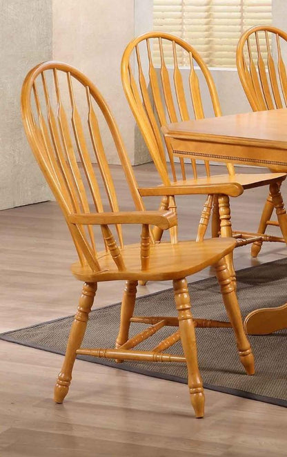 Sunset Trading - Comfort Dining Arm Chair In Light Oak - DLU-4130-LO-A veiw 3