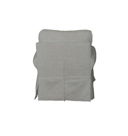 Sunset Trading - Horizon Slipcovered Swivel Rocking Chair And Ottoman Performance Gray - SU-114993-30-391094 veiw 3