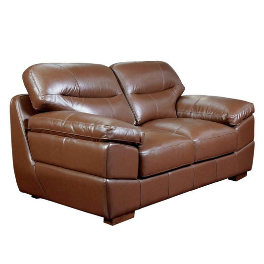 Sunset Trading - Jayson 73in Wide Top Grain Leather Loveseat Chestnut Brown - SU-JH86-200SP veiw 1