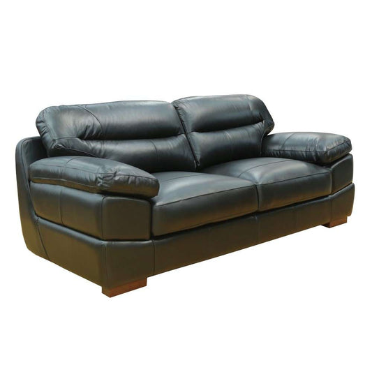 Sunset Trading - Jayson 89in Wide Top Grain Leather Sofa Black - SU-JH80-301SP veiw 1