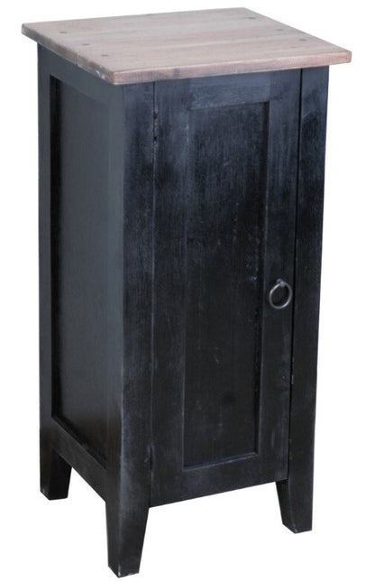 Sunset Trading - Shabby Chic Cottage 1 Door Accent Cabinet Antique Black - CC-TAB1025TLD-ABSV veiw 1