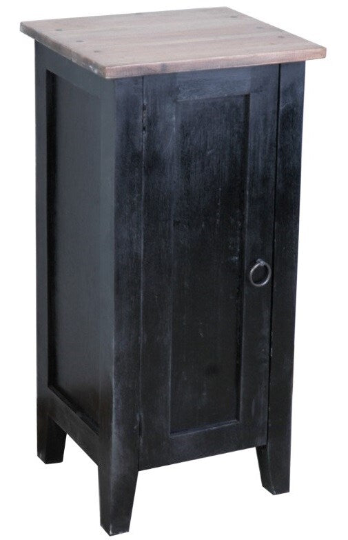 Sunset Trading - Shabby Chic Cottage 1 Door Accent Cabinet Antique Black - CC-TAB1025TLD-ABSV veiw 1