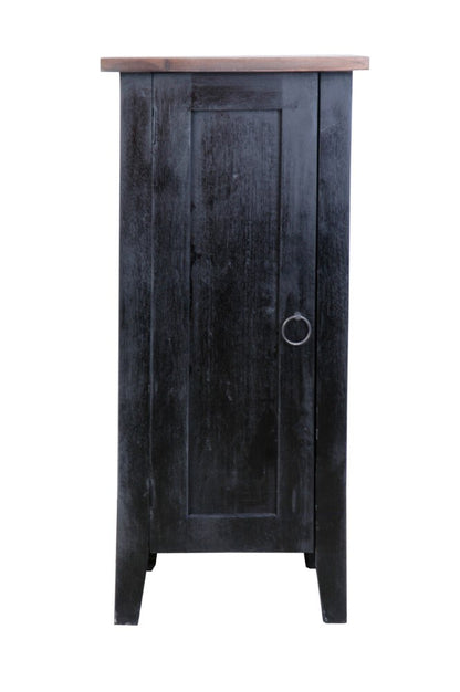 Sunset Trading - Shabby Chic Cottage 1 Door Accent Cabinet Antique Black - CC-TAB1025TLD-ABSV veiw 2