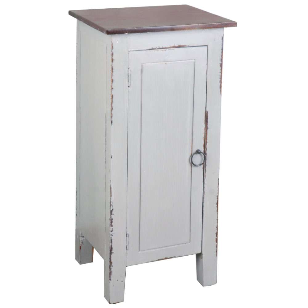 Sunset Trading - Shabby Chic Cottage 1 Door Accent Cabinet Antique Gray - CC-TAB1032LD-AGOJ veiw 1