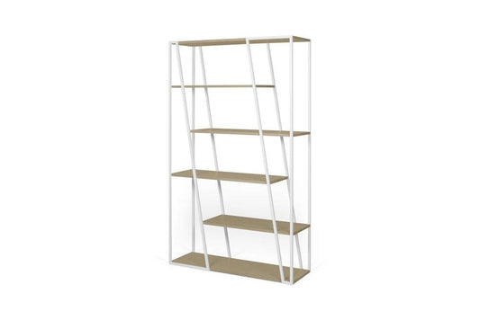 TEMAHOME - Albi Bookshelf in Light Oak and White Steel - 9500322334 veiw 1