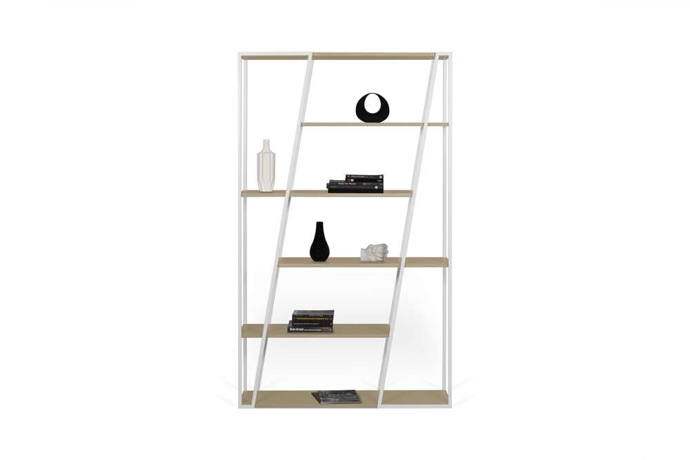 TEMAHOME - Albi Bookshelf in Light Oak and White Steel - 9500322334 veiw 2