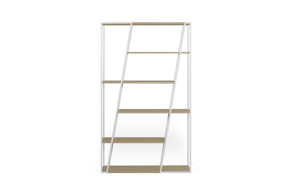 TEMAHOME - Albi Bookshelf in Light Oak and White Steel - 9500322334 veiw 4