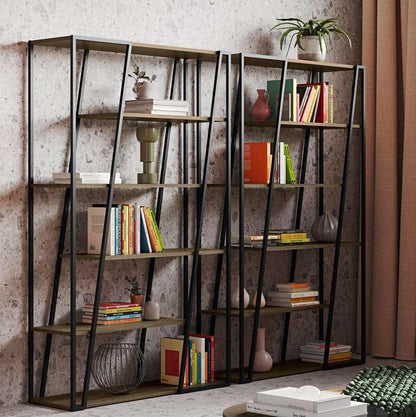TEMAHOME - Albi Bookshelf in Walnut and Black Steel - 9500322426 veiw 6