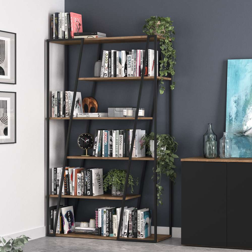 TEMAHOME - Albi Bookshelf in Walnut and Black Steel - 9500322426 veiw 7