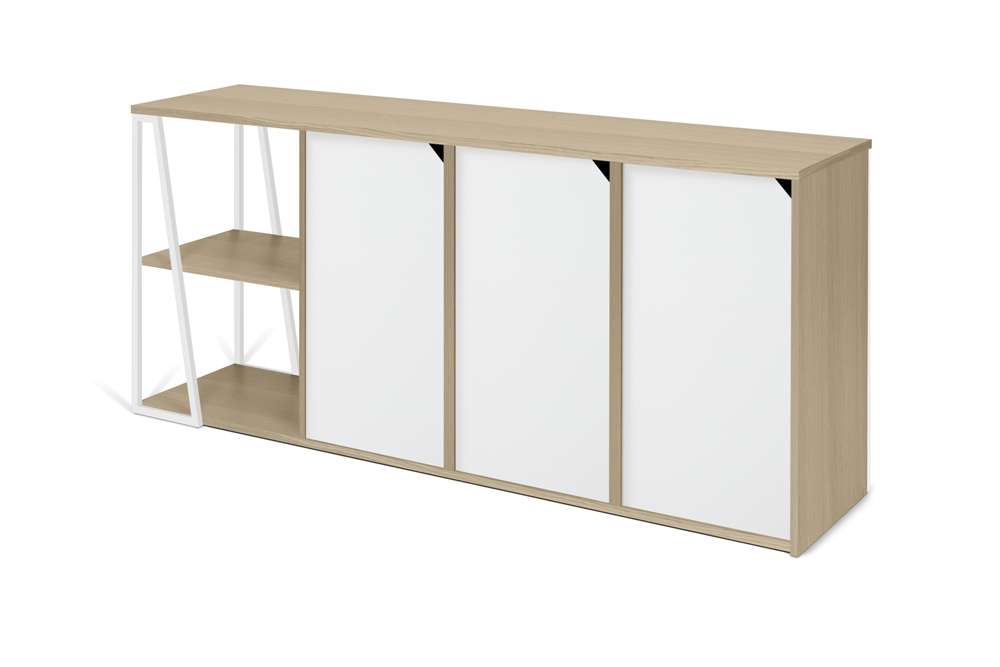 TEMAHOME - Albi Sideboard in Light Oak and White Steel - 9500405679 veiw 1