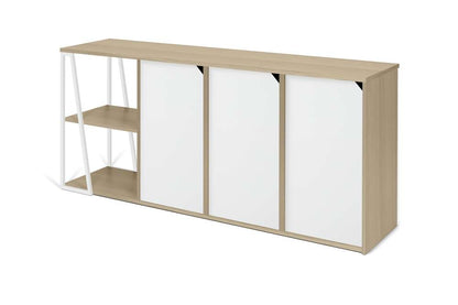 TEMAHOME - Albi Sideboard in Light Oak and White Steel - 9500405679 veiw 1