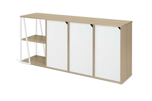 TEMAHOME - Albi Sideboard in Light Oak and White Steel - 9500405679 veiw 1