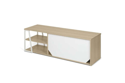 TEMAHOME - Albi TV Table in Light Oak and White Steel - 9500639821 veiw 1