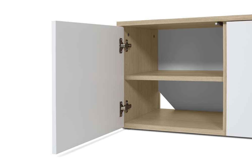 TEMAHOME - Albi TV Table in Light Oak and White Steel - 9500639821 veiw 4