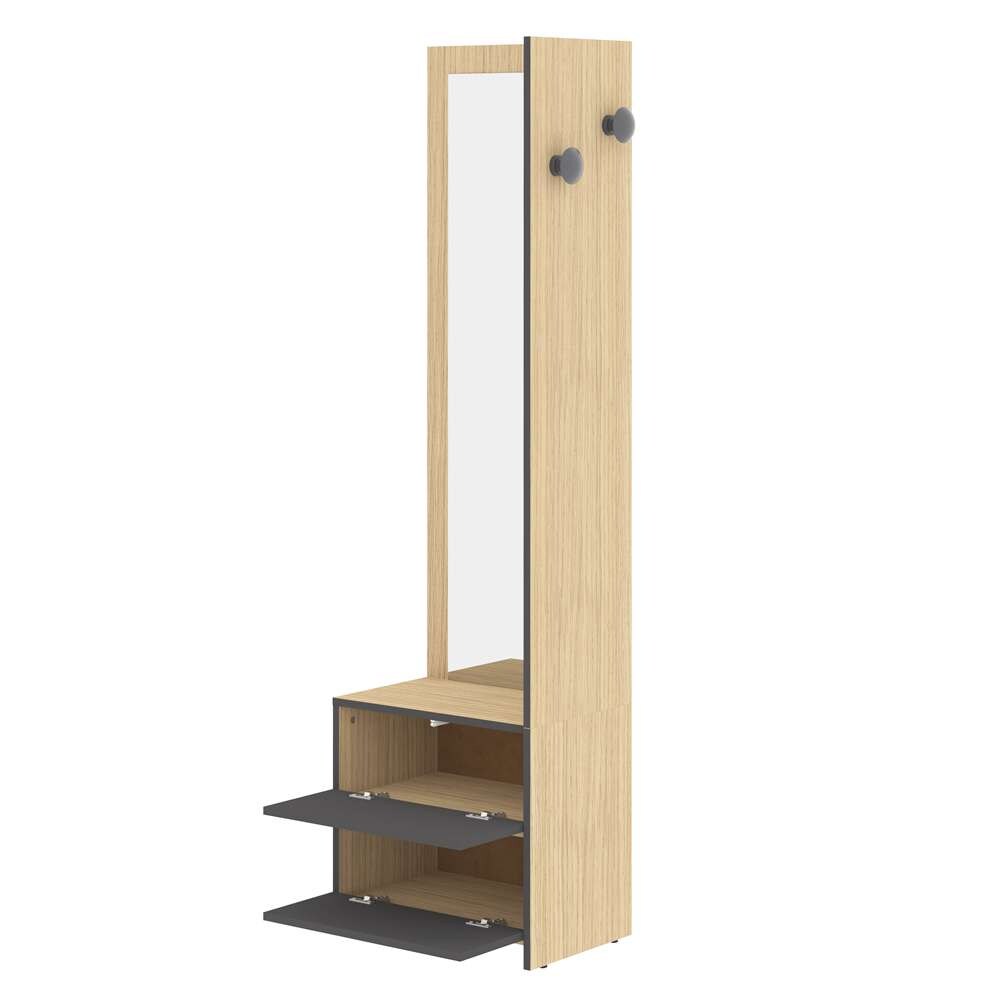TEMAHOME - Bastia Hallway Unit in Light Oak Color / Charcoal Grey - E4040A8442A01 veiw 4