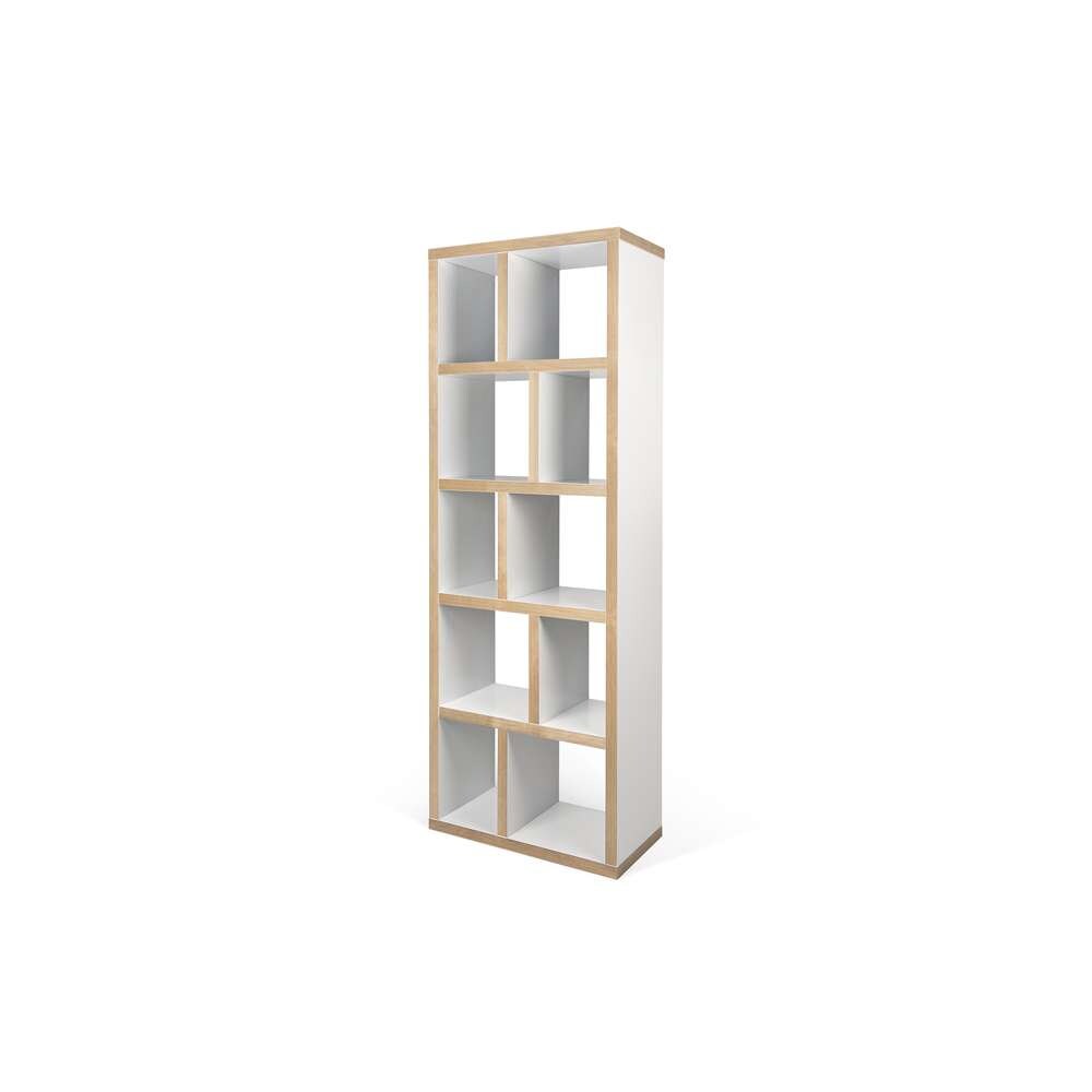 TEMAHOME - Berlin 5 Levels Bookcase 70 Cm in Pure White / Plywood - 9500320217 veiw 2
