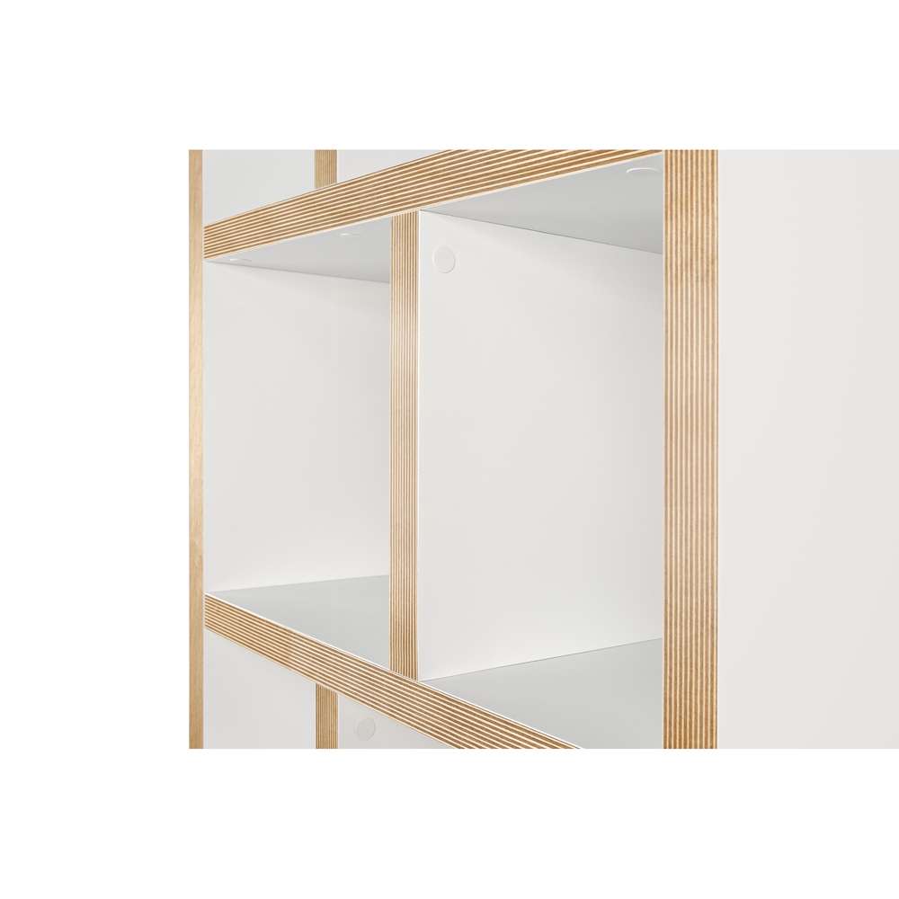 TEMAHOME - Berlin 5 Levels Bookcase 70 Cm in Pure White / Plywood - 9500320217 veiw 3