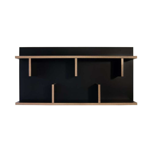 TEMAHOME - Bern 90 Wall Shelf in Black / Plywood - 9000318061 veiw 1