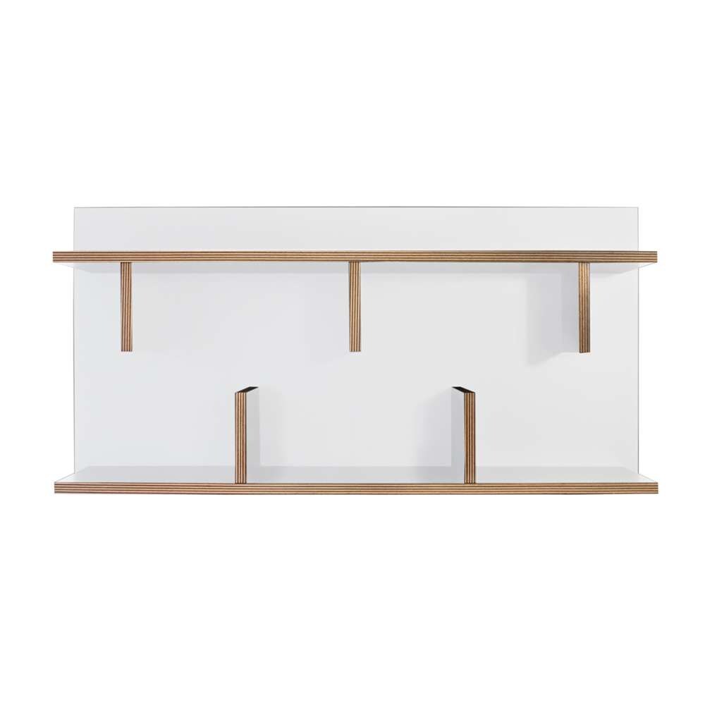 TEMAHOME - Bern 90 Wall Shelf in Pure White / Plywood - 9000318078 veiw 1
