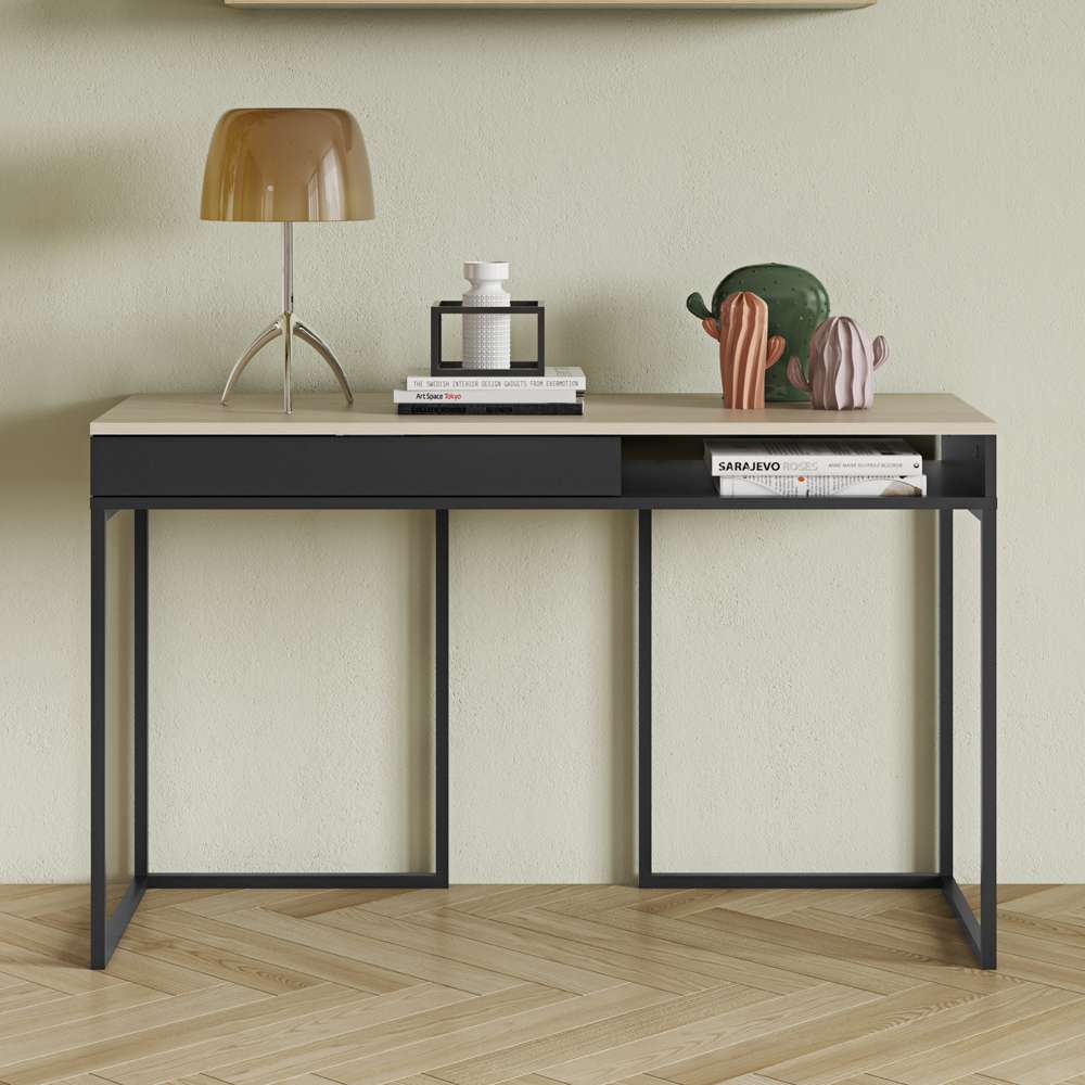 TEMAHOME - City Desk in Light Oak / Pure Black - 9500053955 veiw 6