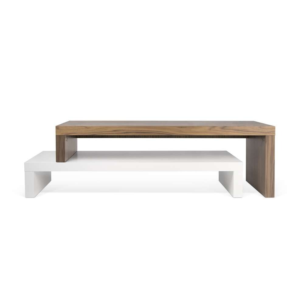 TEMAHOME - Cliff Tv Bench 120 - 120 in Pure White / Walnut - 9003638251 veiw 3