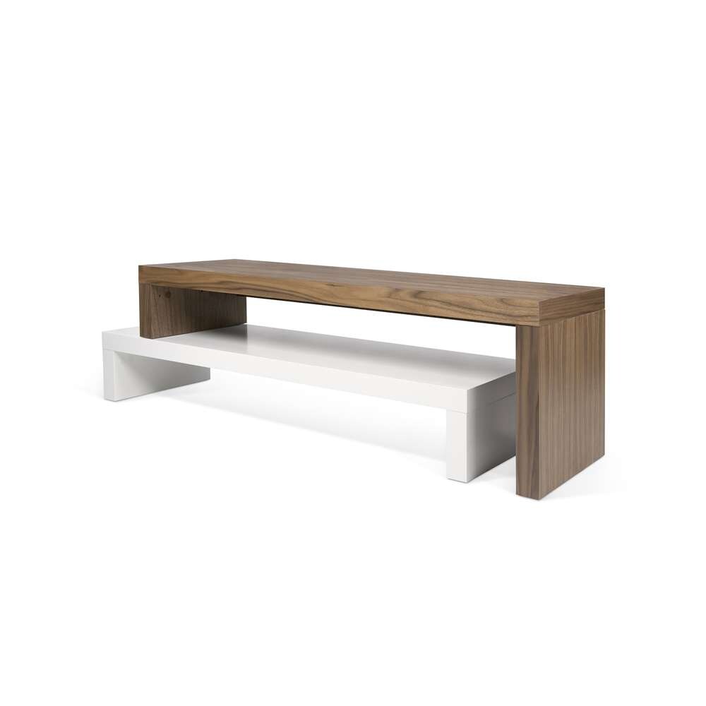 TEMAHOME - Cliff Tv Bench 120 - 120 in Pure White / Walnut - 9003638251 veiw 5