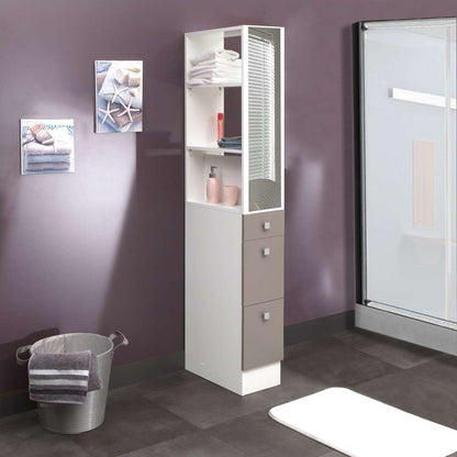 TEMAHOME - Combi Dividing Element For Bathroom in White / Taupe - E6010A2191A17 veiw 5