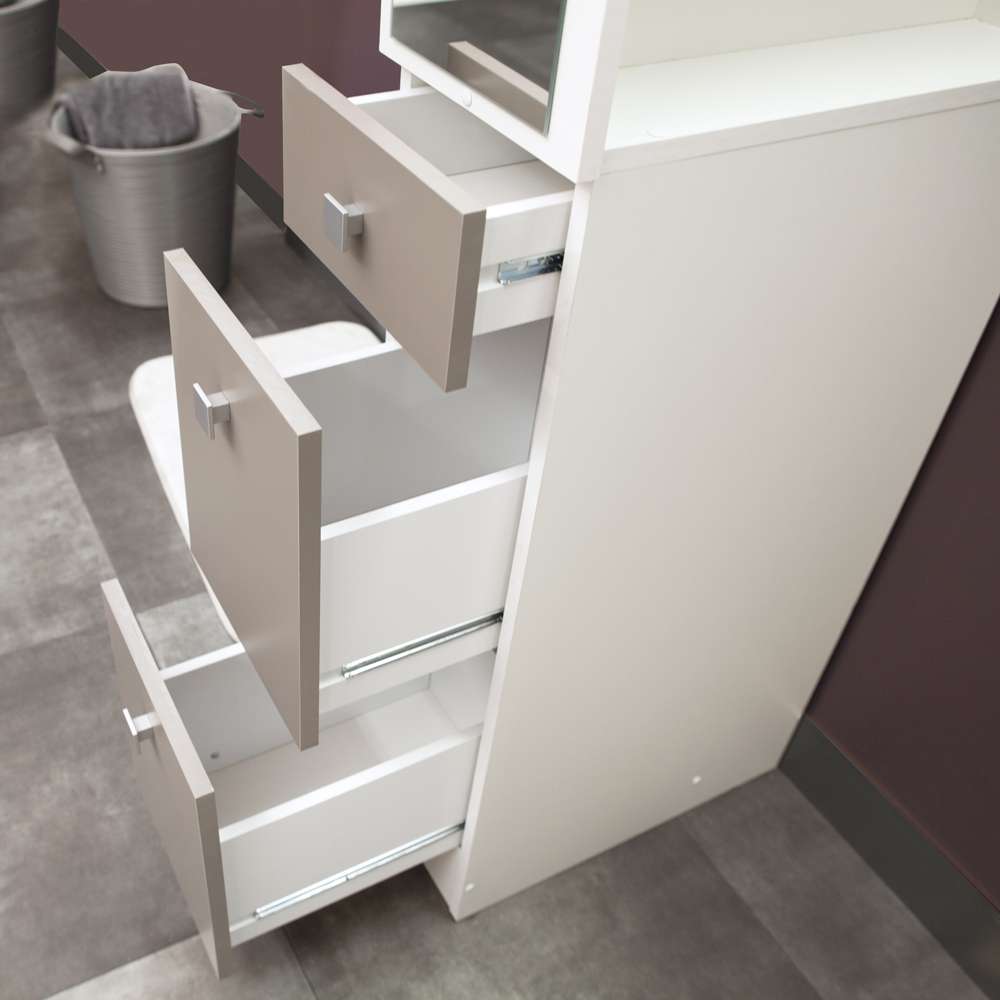 TEMAHOME - Combi Dividing Element For Bathroom in White / Taupe - E6010A2191A17 veiw 7