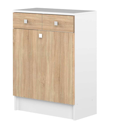 TEMAHOME - Combi Laundry Cabinet in White / Oak Color - E6084A2134A17 veiw 1