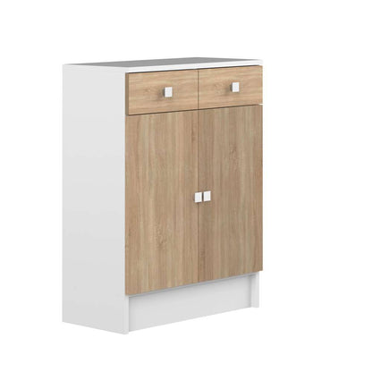 TEMAHOME - Combi Small Laundry Cabinet in White / Oak Color - E6038A2134A17 veiw 1