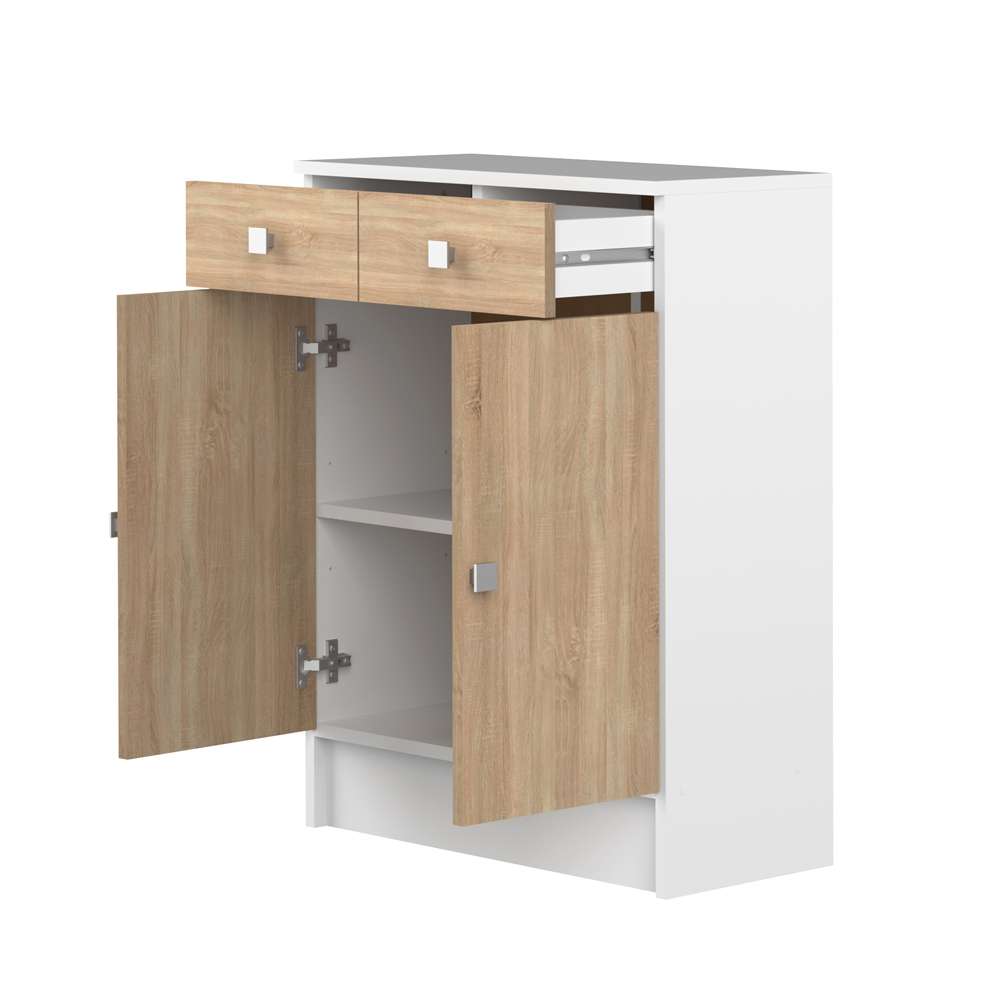 TEMAHOME - Combi Small Laundry Cabinet in White / Oak Color - E6038A2134A17 veiw 5
