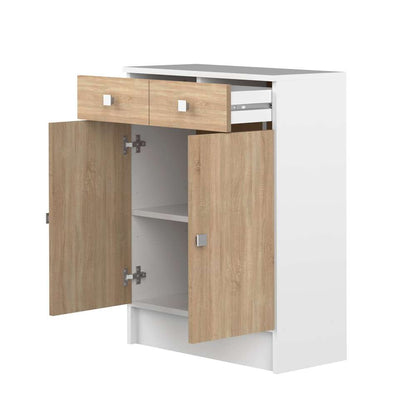 TEMAHOME - Combi Small Laundry Cabinet in White / Oak Color - E6038A2134A17 veiw 5