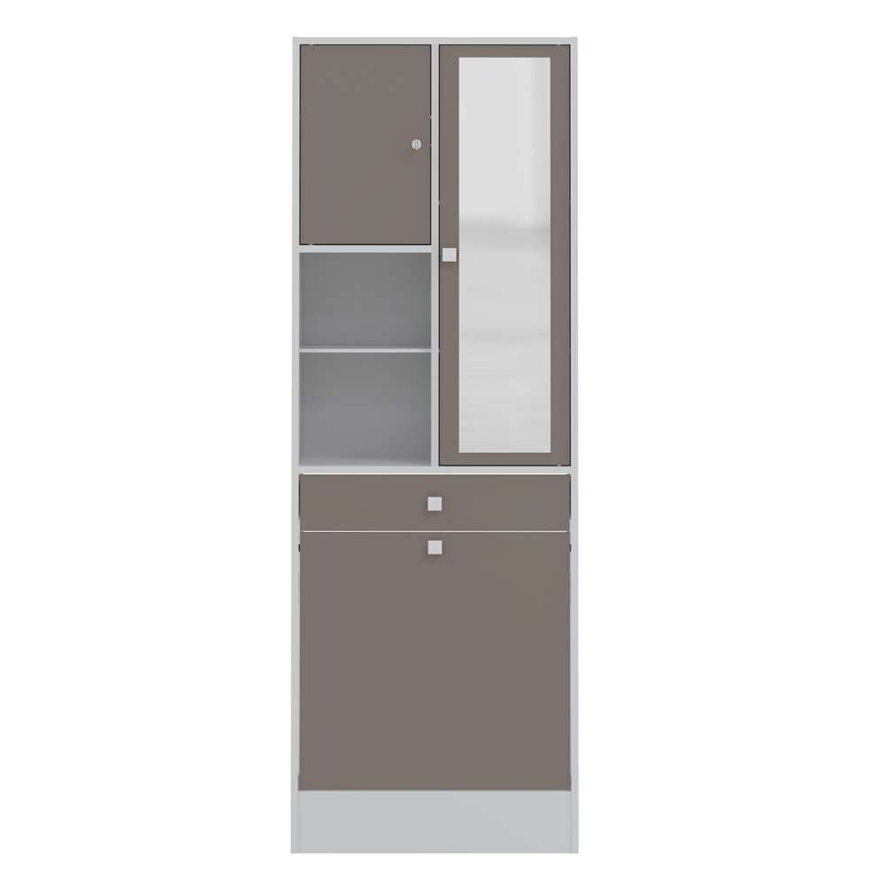 TEMAHOME - Combi Tall Laundry Cabinet in White / Taupe - E6083A2191A17 veiw 1