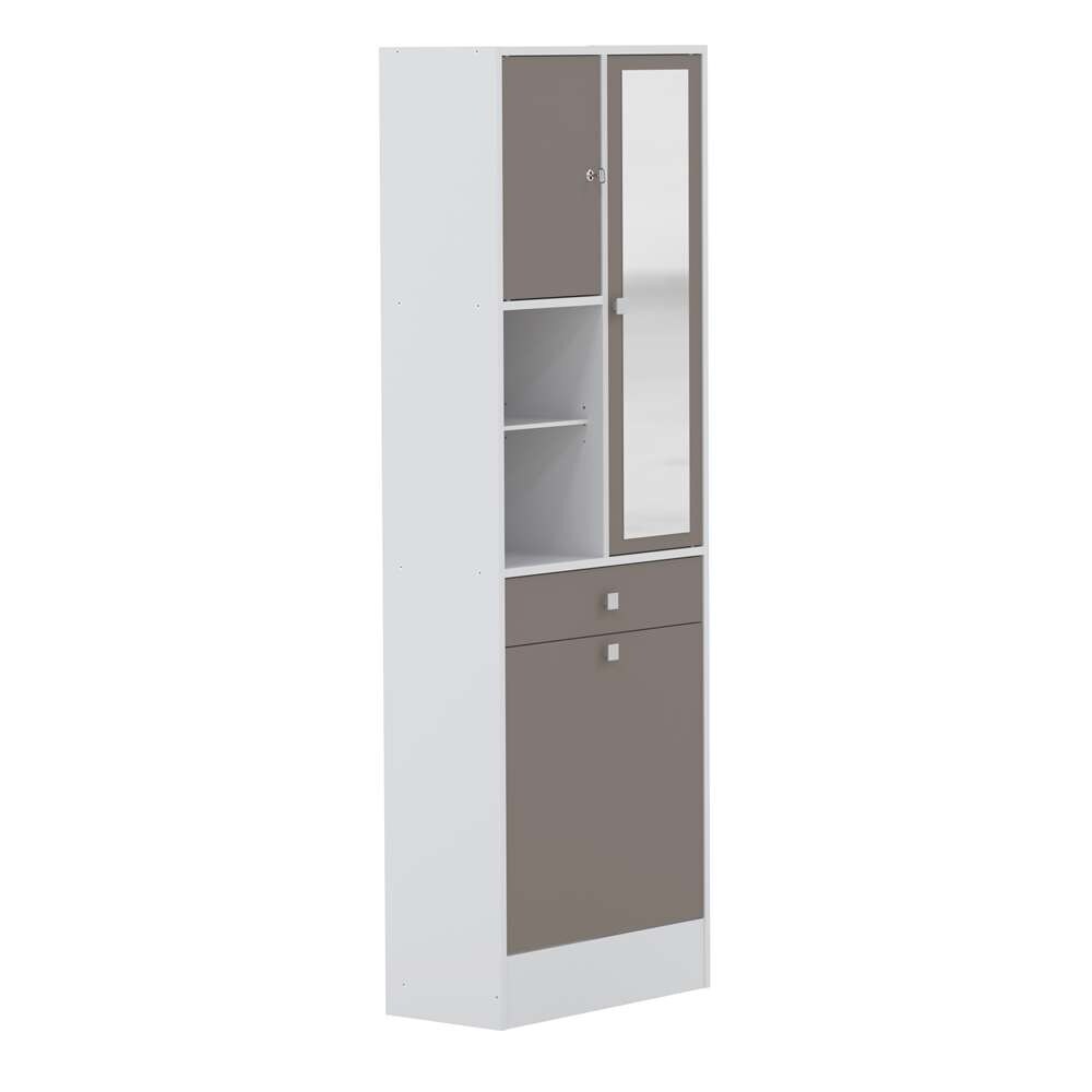 TEMAHOME - Combi Tall Laundry Cabinet in White / Taupe - E6083A2191A17 veiw 3