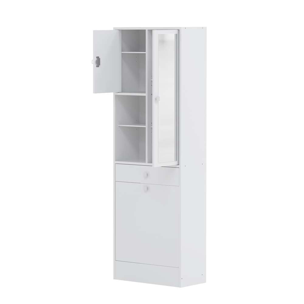 TEMAHOME - Combi Tall Laundry Cabinet in White - E6083A2121A17 veiw 2