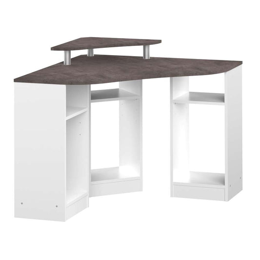 TEMAHOME - Corner Desk in White / Concrete Look - E1112A2198X00 veiw 1