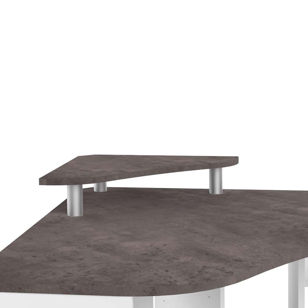 TEMAHOME - Corner Desk in White / Concrete Look - E1112A2198X00 veiw 4