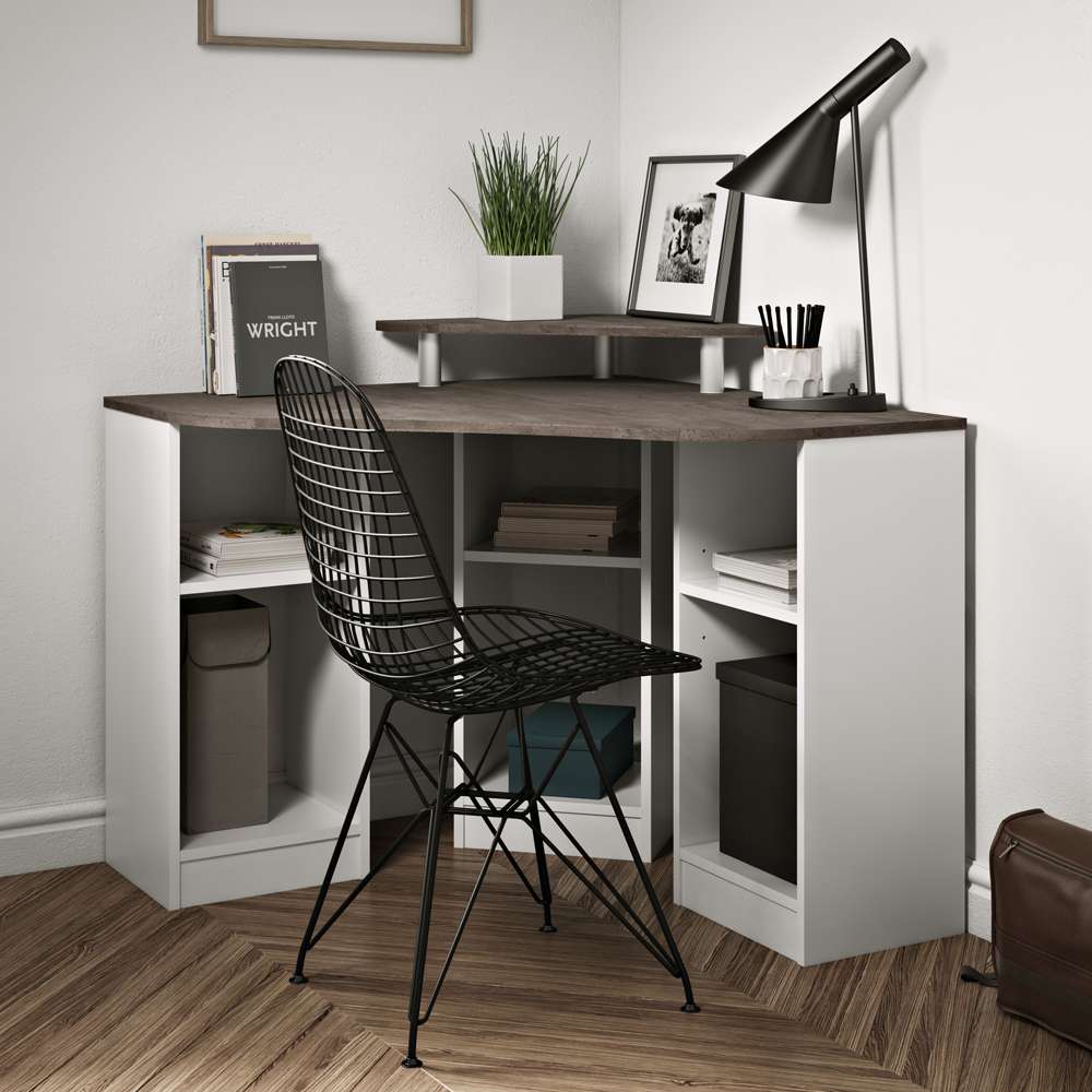 TEMAHOME - Corner Desk in White / Concrete Look - E1112A2198X00 veiw 5