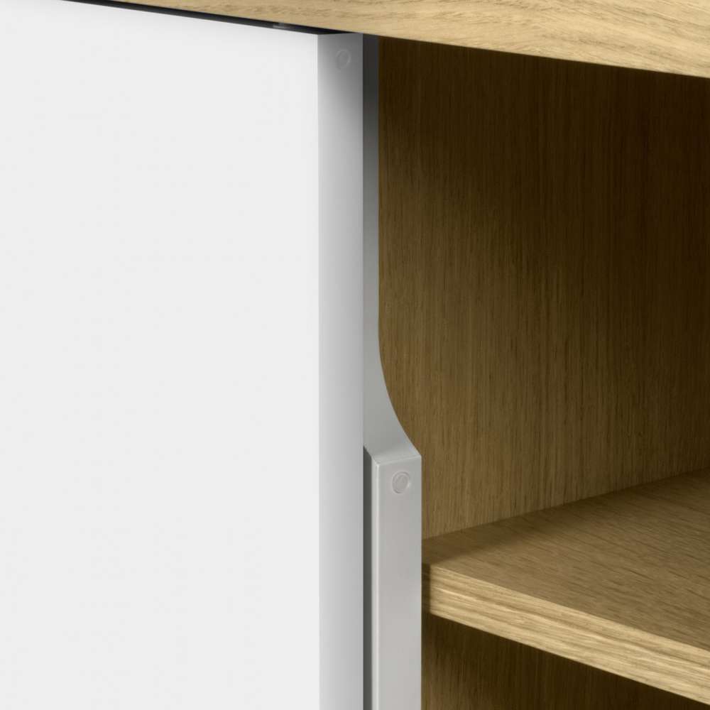 TEMAHOME - Dann 165 Sideboard with Wood Legs in Oak Frame, Pure White Doors, Oak Feet - 9500400520 veiw 6
