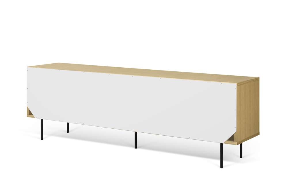 TEMAHOME - Dann Sideboard 201 with Steel Legs in Oak / Pure White, Lacquered Black Steel - 9500401688 veiw 5