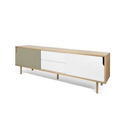 TEMAHOME - Dann Sideboard 201 with Wood Legs in Oak / Pure White & Matte Grey - 9500401480 veiw 3