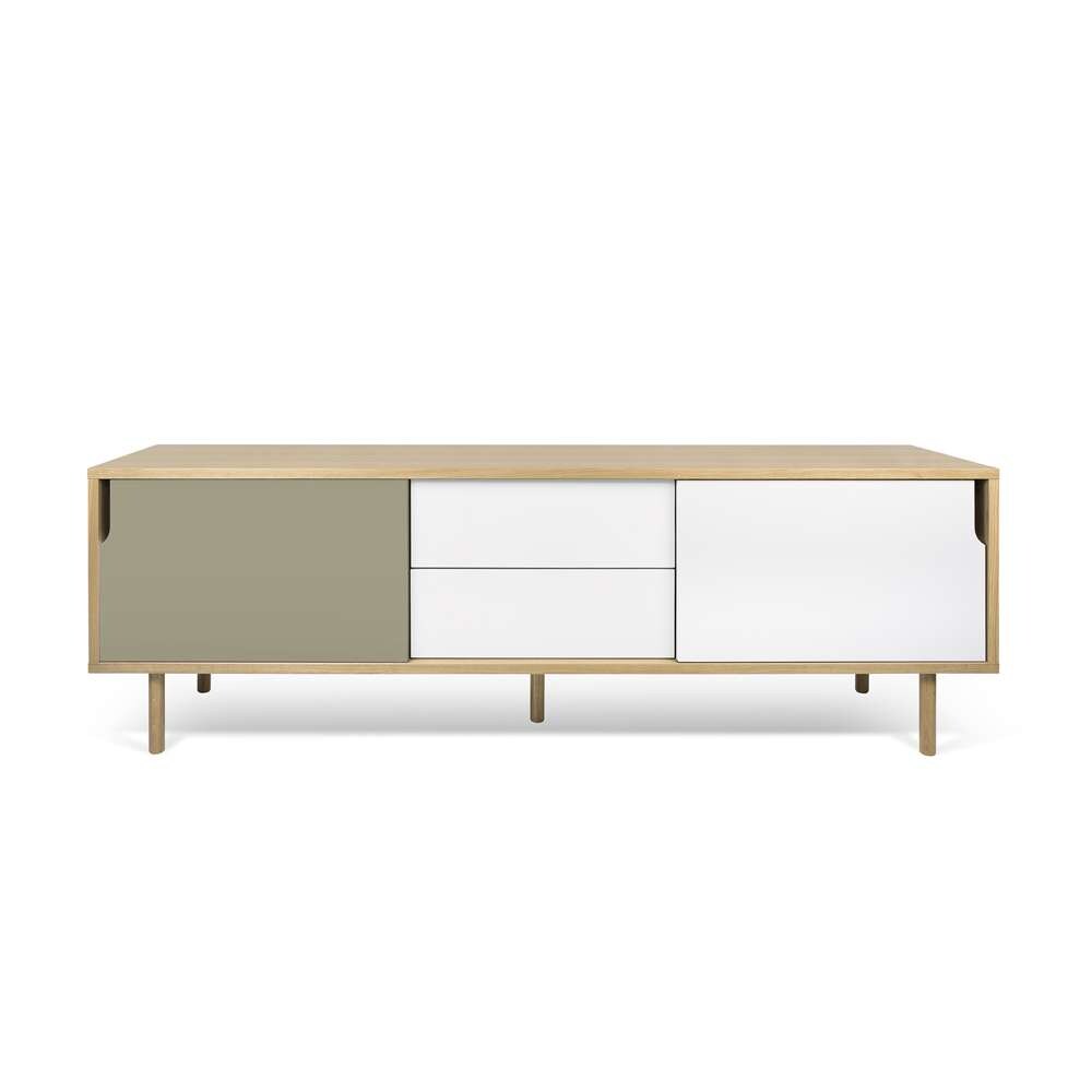 TEMAHOME - Dann Sideboard 201 with Wood Legs in Oak / Pure White & Matte Grey - 9500401480 veiw 4