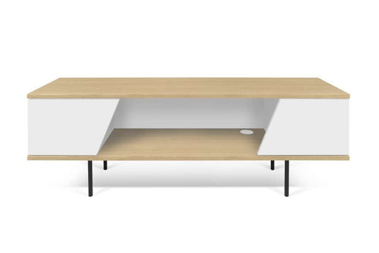 TEMAHOME - Dixie TV Table in Oak / Pure White - 9003639777 veiw 1
