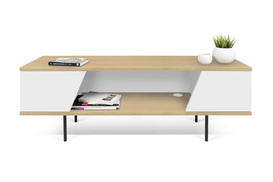 TEMAHOME - Dixie TV Table in Oak / Pure White - 9003639777 veiw 2