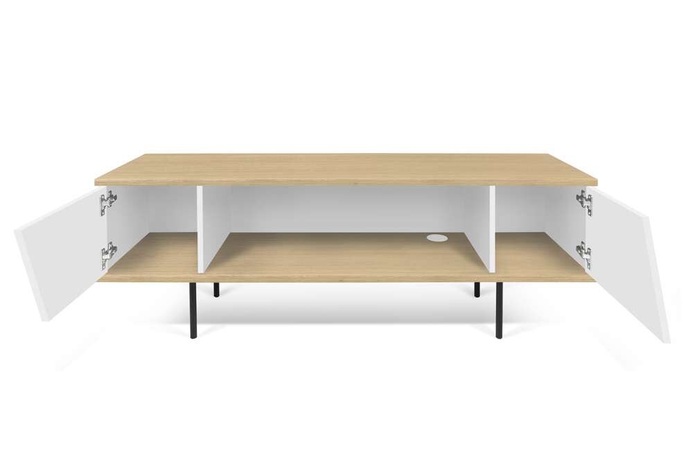 TEMAHOME - Dixie TV Table in Oak / Pure White - 9003639777 veiw 3